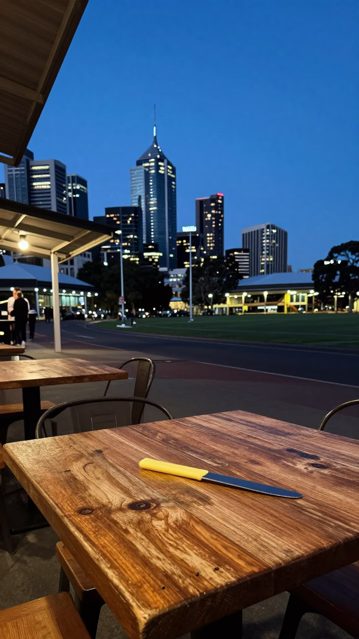 Butter Knife at Twilight in Adelaide in in Adelaide, South Australia, Australia