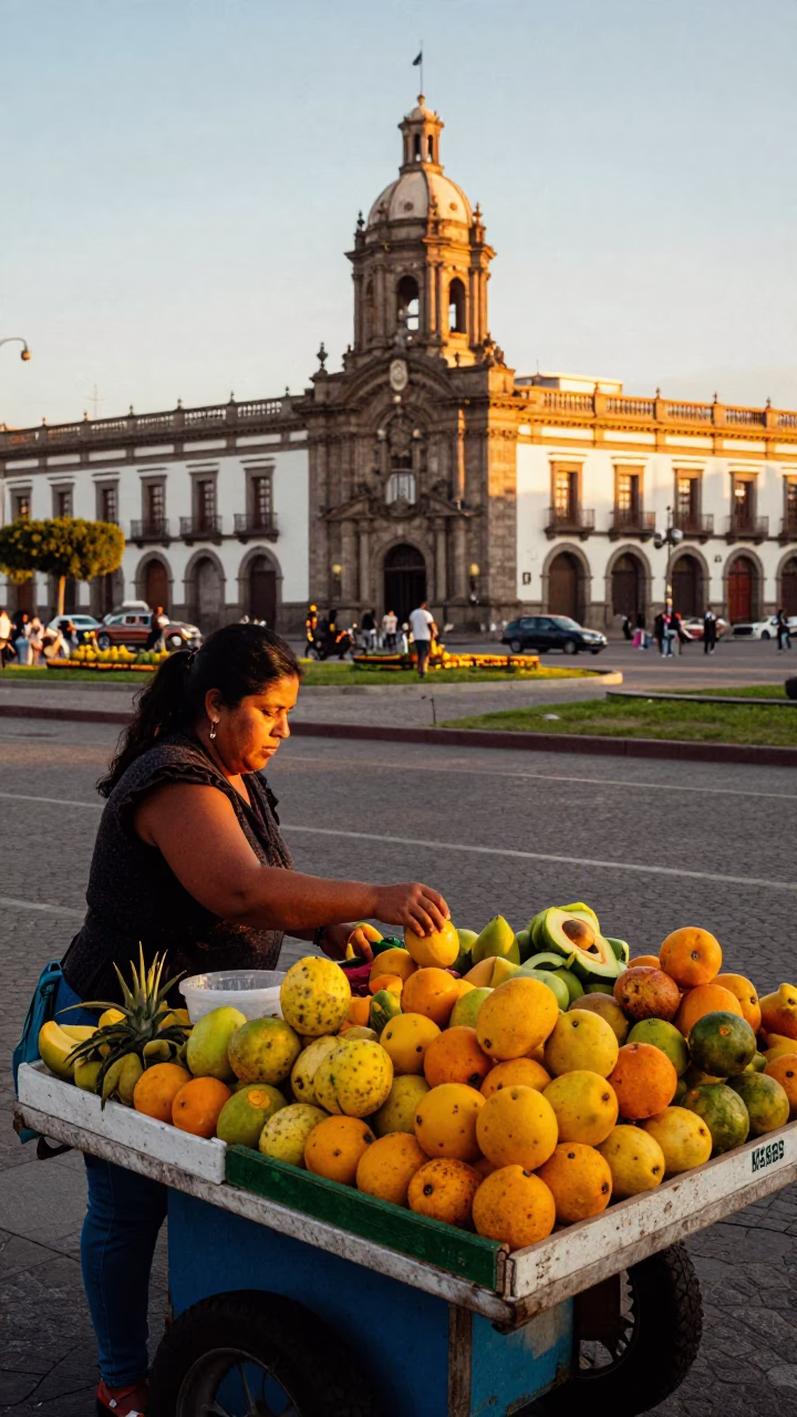 Buying Fruit in Quito in in Quito, Ecuador