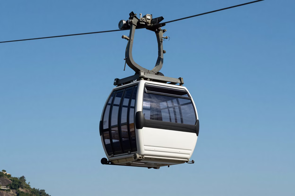 Cable Car in Rio De Janeiro at Midday Light in in Rio de Janeiro, Brazil