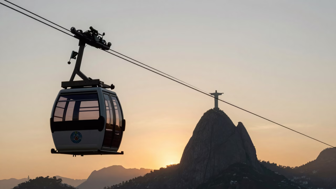Cable Car in Rio De Janeiro in in Rio de Janeiro, Brazil