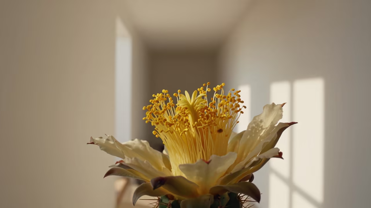 Cactus Pollen Rings Inside Split Seed Pod in inside a seed pod split open near Nassau