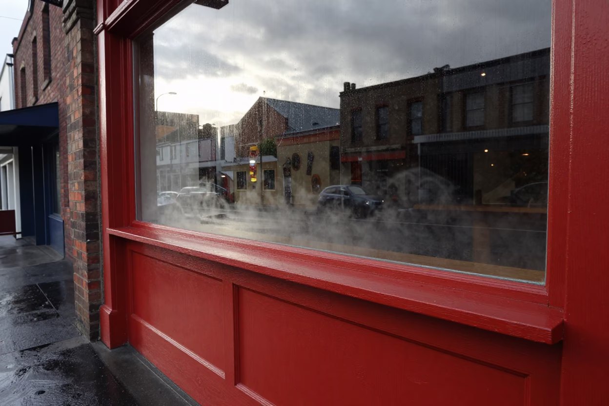 Cafe Counter in Melbourne at First Light in in Melbourne, Victoria, Australia
