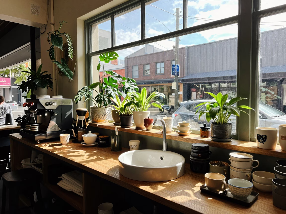 Café Counter in Melbourne in in Melbourne, Victoria, Australia