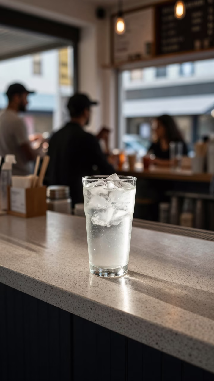 Cafe Counter in Sydney at The Early Afternoon Light in in Sydney, New South Wales, Australia