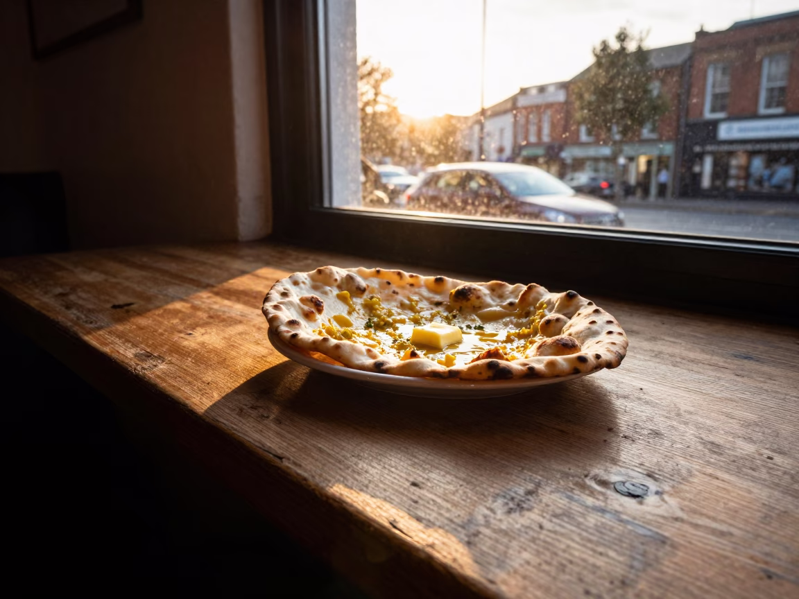 Cafe Countertop in Dublin at Golden Hour in in Dublin, Ireland
