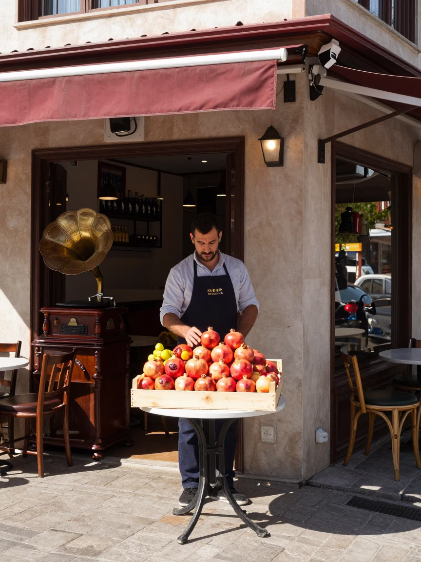 Cafe Display in Izmir in in Izmir, Turkey