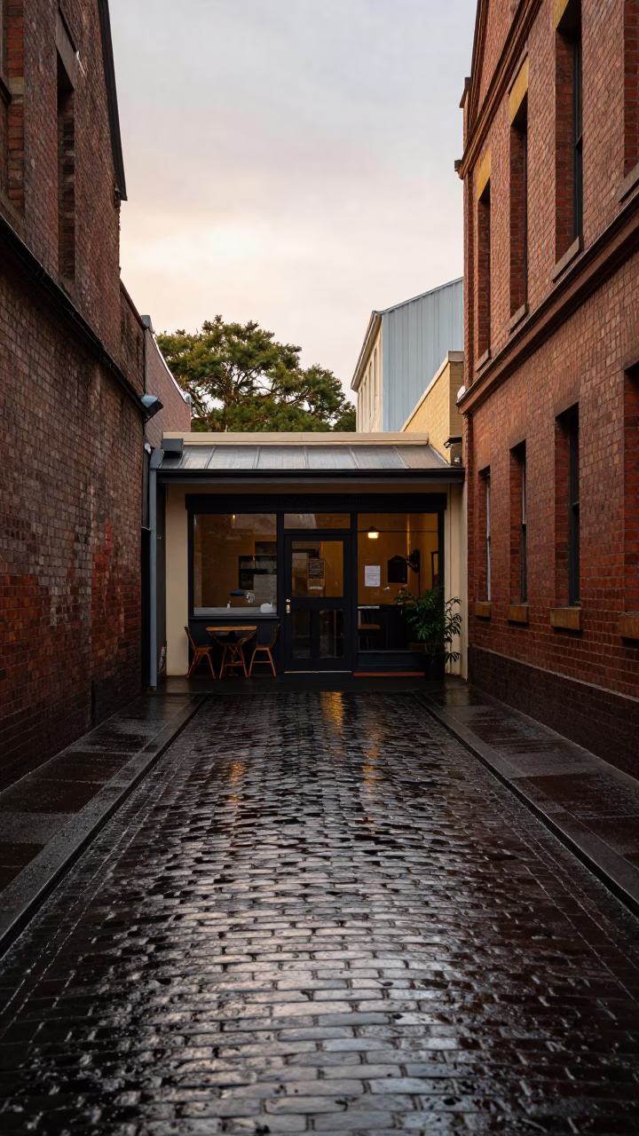 Cafe Entrance in Adelaide in in Adelaide, South Australia, Australia