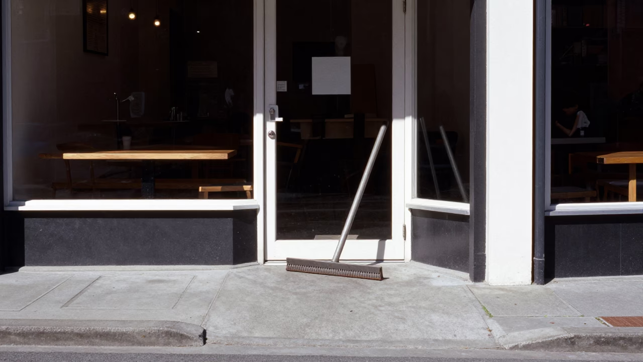 Café Entrance in Christchurch in in Christchurch, New Zealand