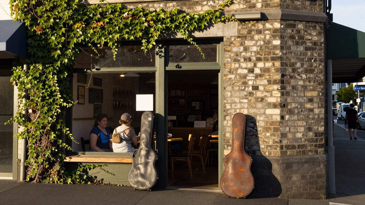 Café Entrance in Wellington in in Wellington, New Zealand