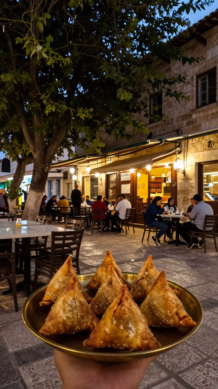 Cafe Evening in Amman at The Early Evening Light in in Amman, Jordan
