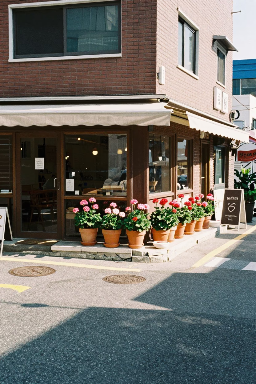 Cafe Exterior in Busan in in Busan, South Korea