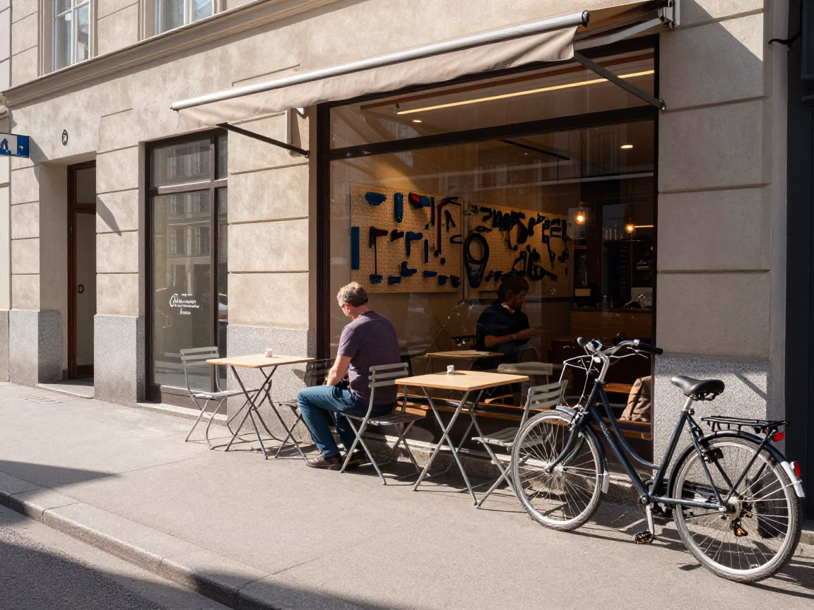 Café Interaction in Vienna in in Vienna, Austria