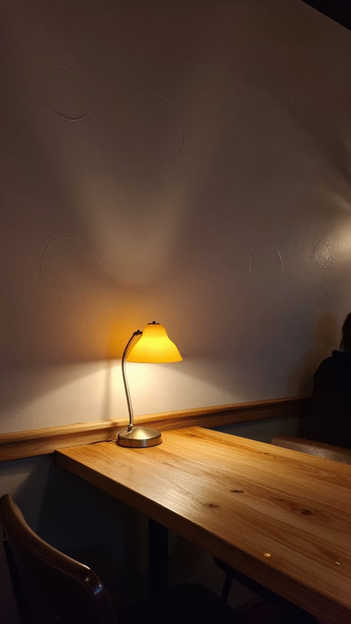 Cafe Interior in Stockholm at As City Lights Begin To Glow in in Stockholm, Sweden