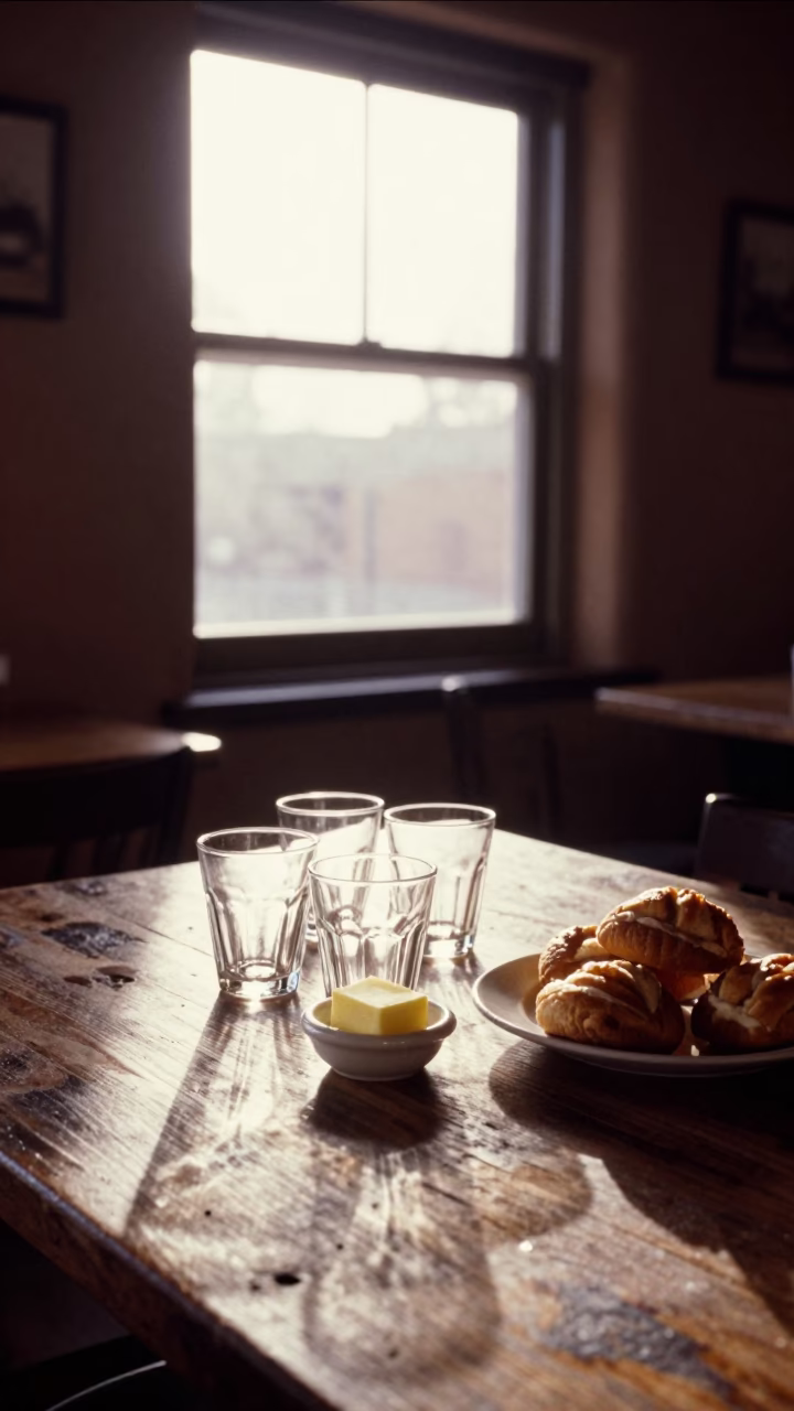 Cafe Interior just after sunrise in Santa Fe in in Santa Fe, New Mexico, United States