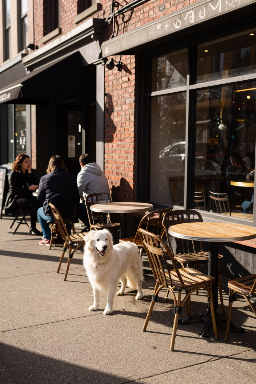 Cafe Scene in Portland in in Portland, Oregon, United States