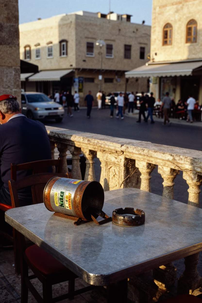 Café Table in Alexandria in in Alexandria, Egypt