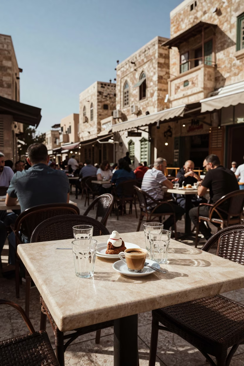 Cafe Table in Amman in in Amman, Jordan