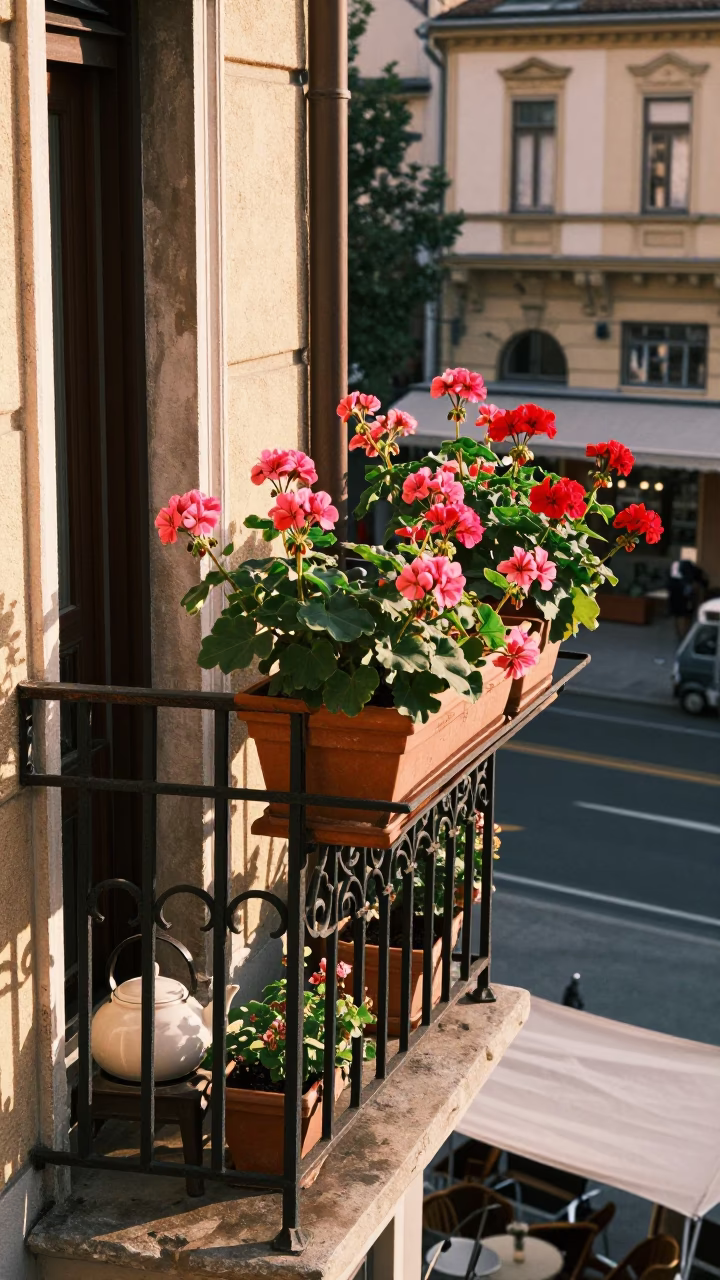 Cafe Terrace in Budapest in in Budapest, Hungary