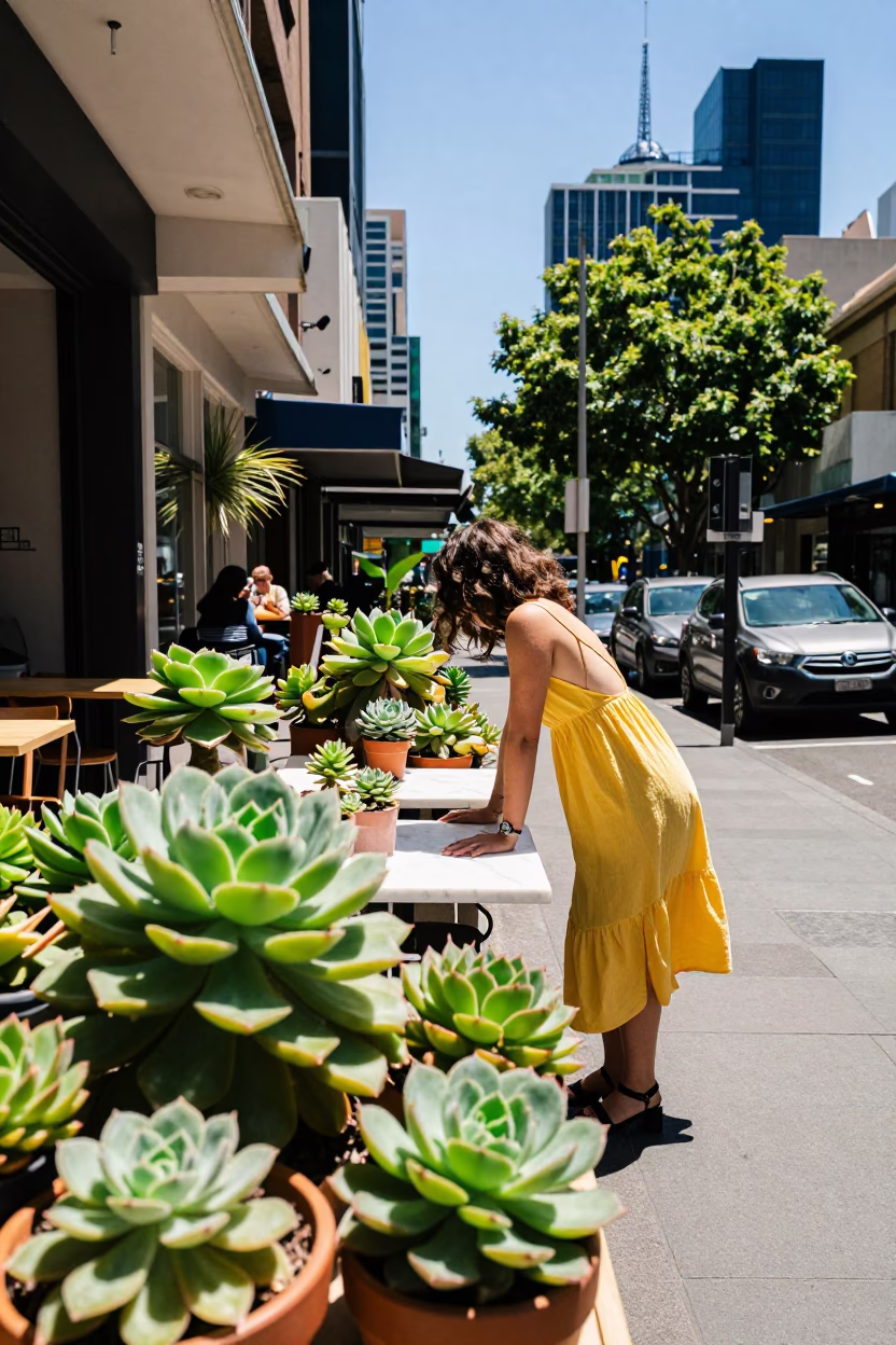 Café Terrace in Melbourne in in Melbourne, Victoria, Australia