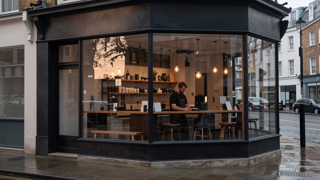 Cafe Window in London in in London, United Kingdom