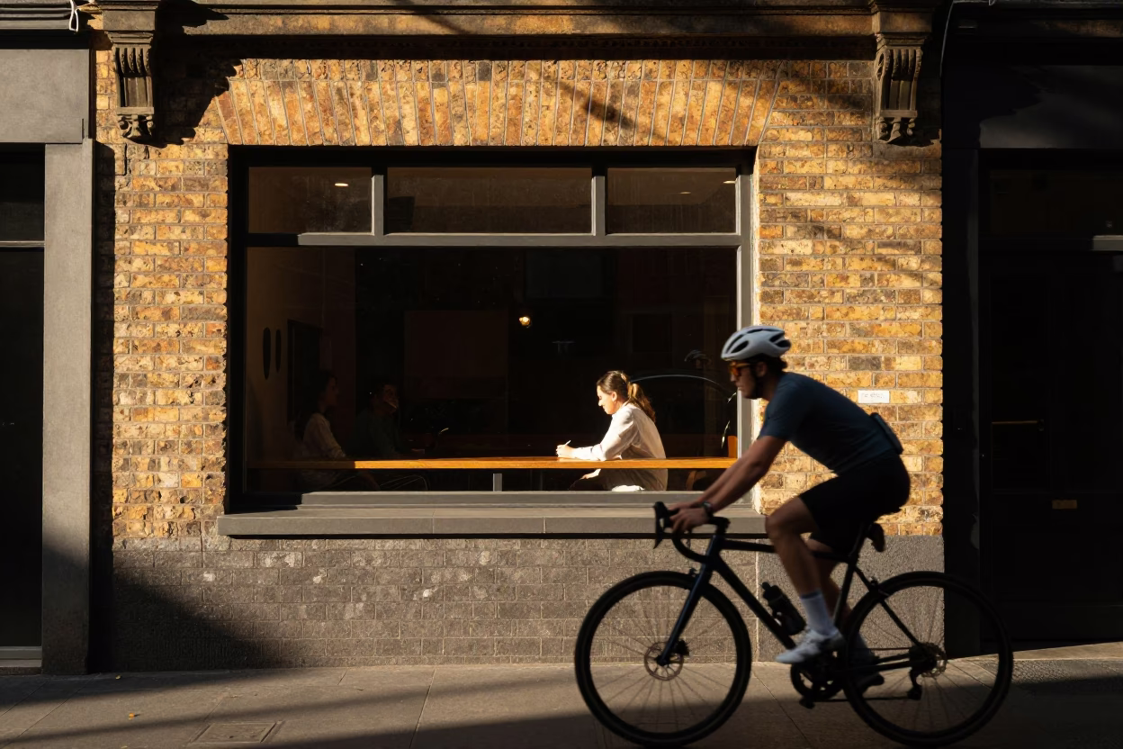 Cafe Window in Melbourne in in Melbourne, Victoria, Australia