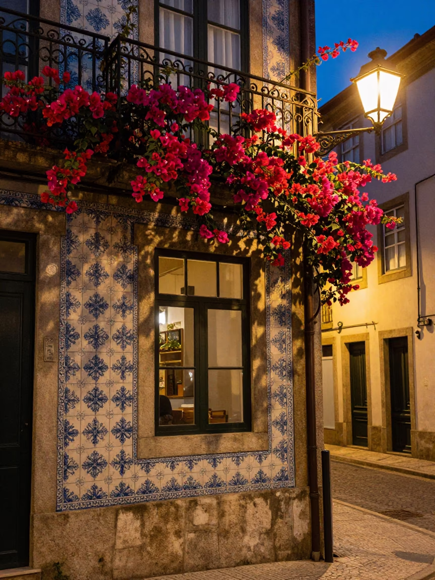 Café Window in Porto in in Porto, Portugal
