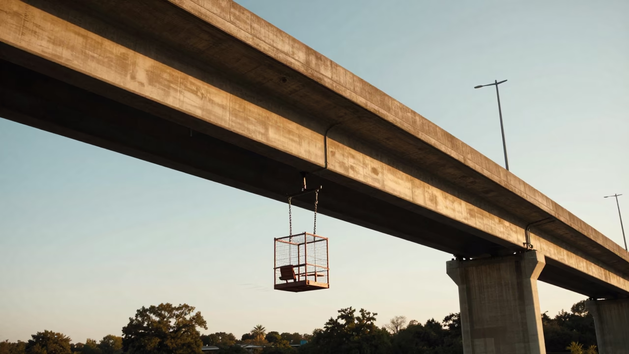 Cage Swinging in Austin at The Early Afternoon Light in in Austin, Texas, United States