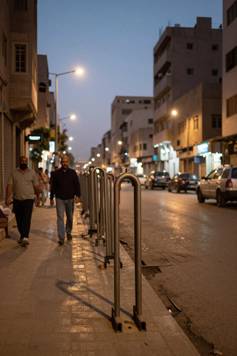 Cairo Egypt Evening Street Scene with Turnbuckle and Historic Architecture in in Cairo, Egypt