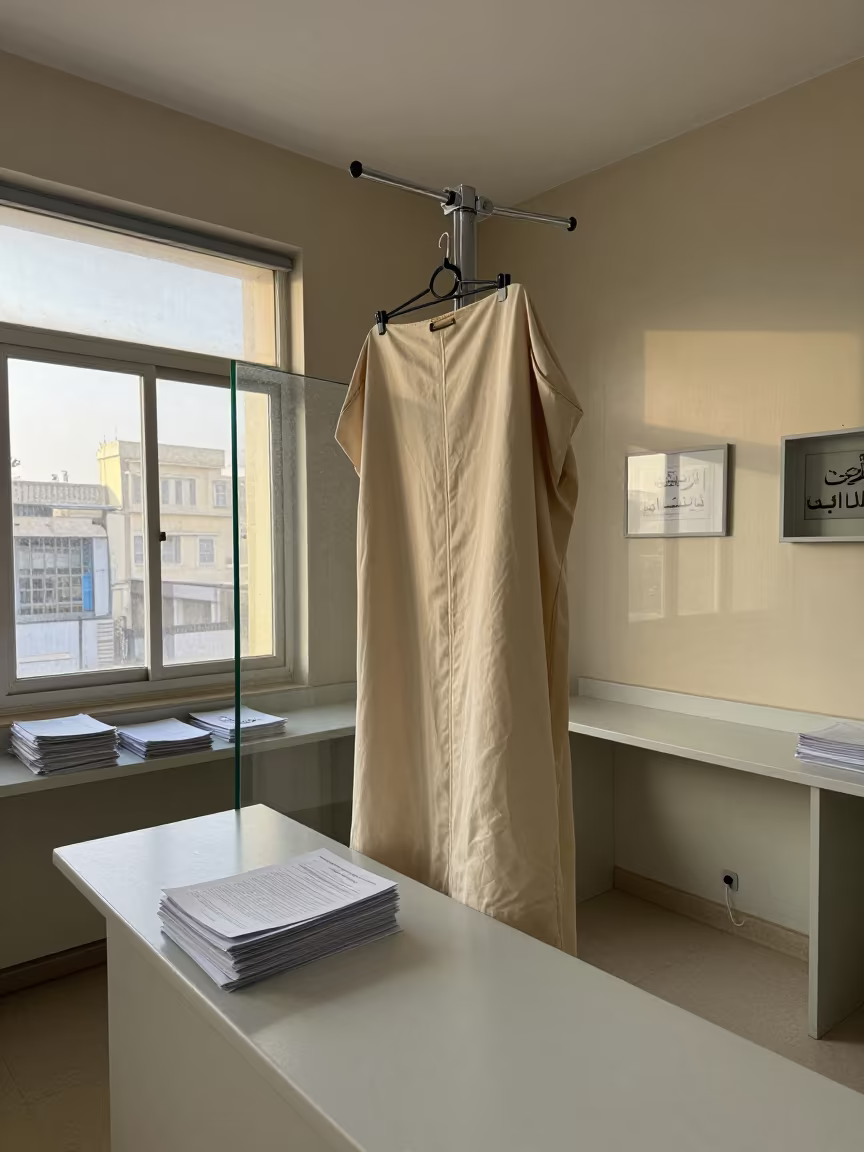 Cairo Imaging Room Cape Hanger Late Afternoon in inside an imaging control area behind glass in Muizz Street, Cairo