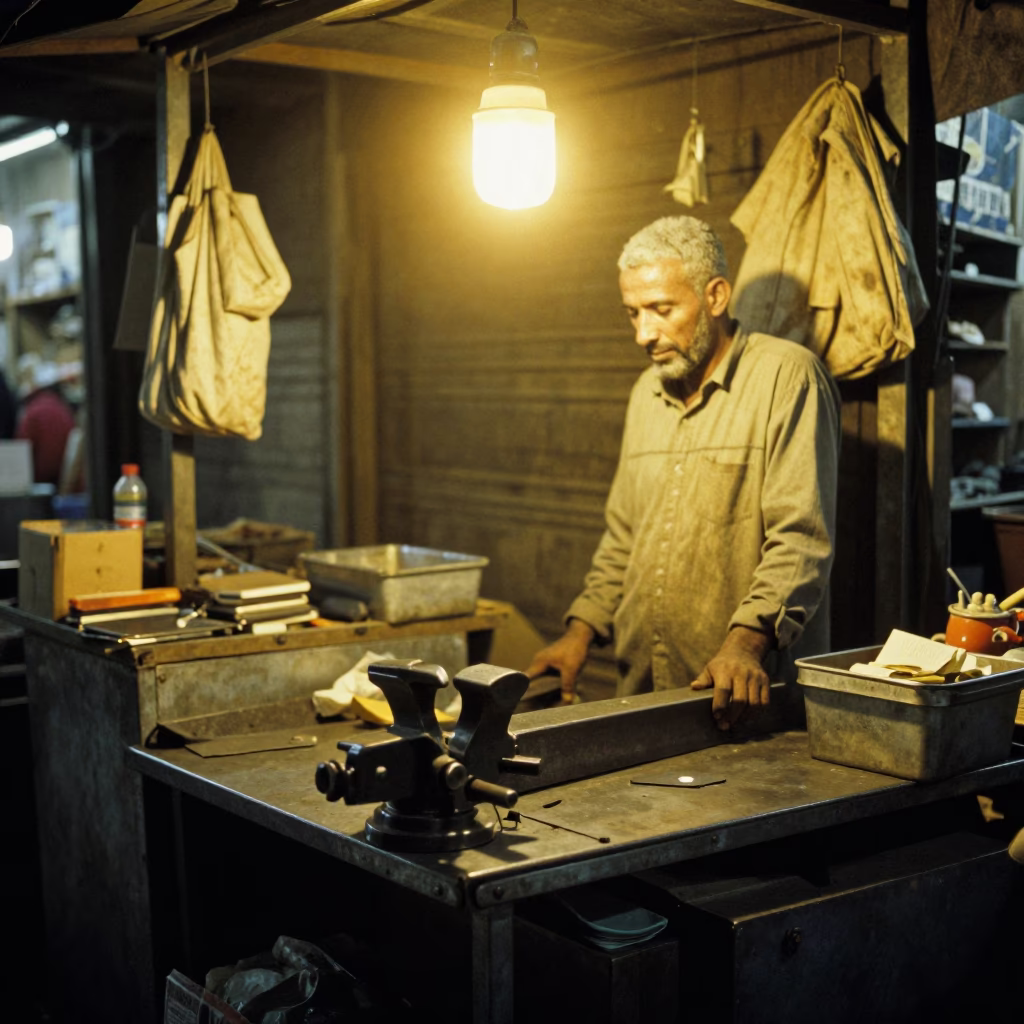 Cairo Market Stall at Deep In The Night Light in in Cairo, Egypt