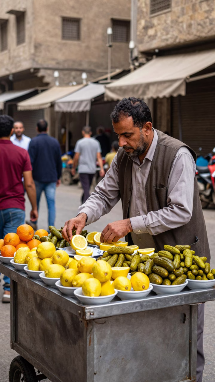 Cairo Pickles at Afternoon Light in in Cairo, Egypt