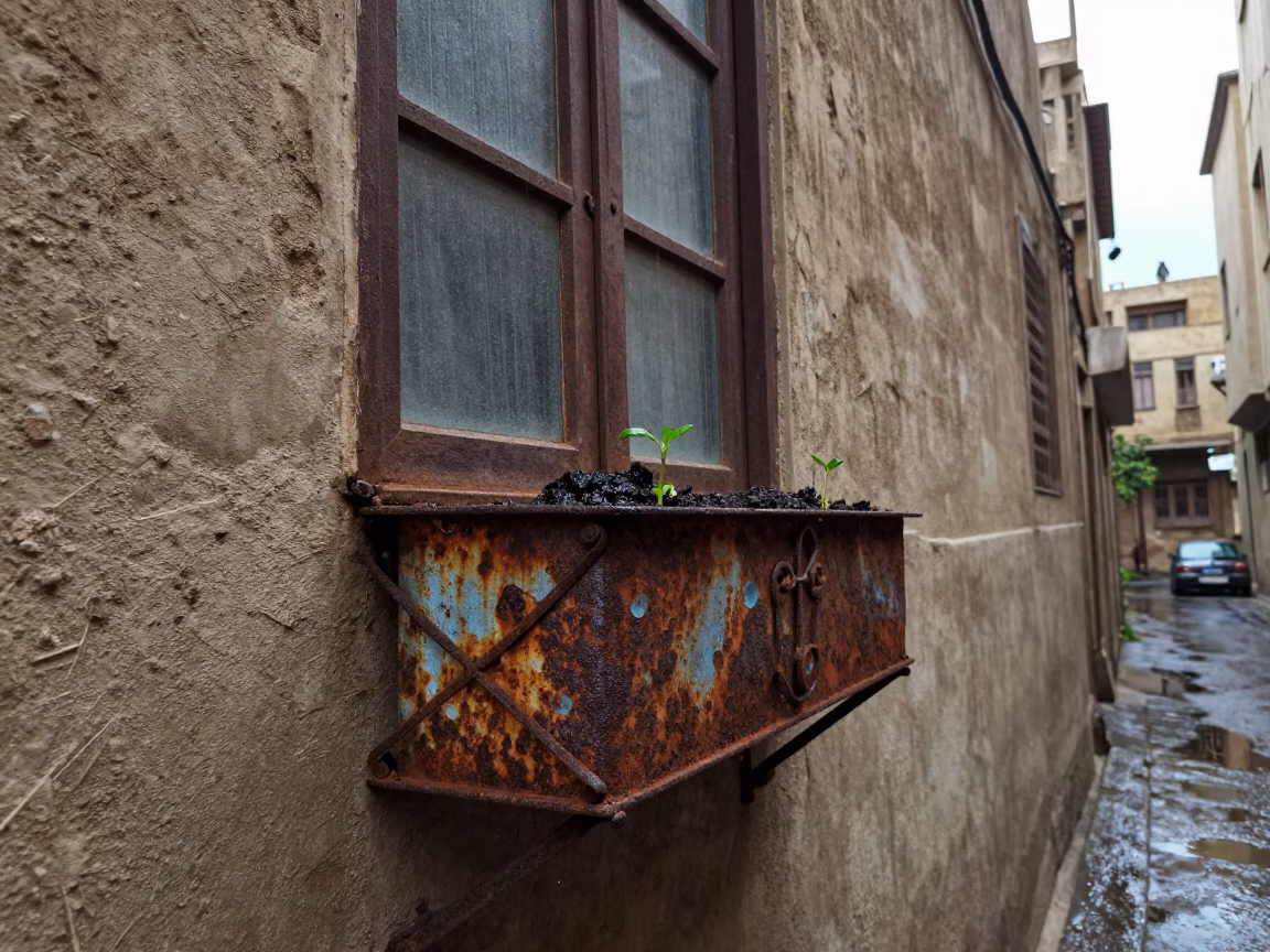 Cairo Rusted Iron Window Box in in Cairo, Egypt