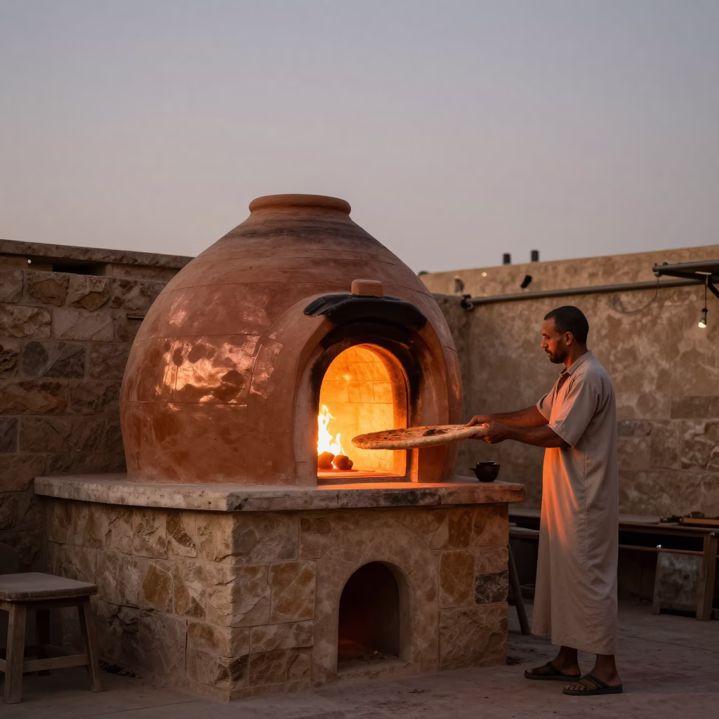 Cairo Tannour Oven at Copper-toned Light Before Dusk in in Cairo, Egypt