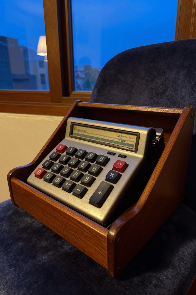 Calculator on Velvet Chair Near Mayari in on a velvet chair near Mayarí