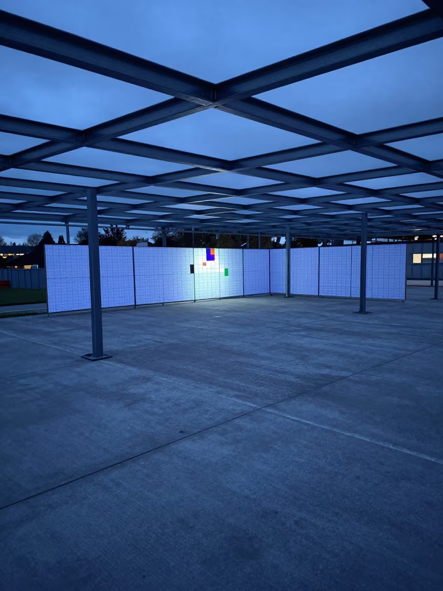 Calibration Board in Chilled Distribution Bay Twilight in inside a chilled distribution bay near Derby