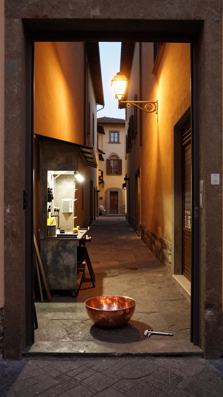 Calipers in Florence at Evening Light in in Florence, Italy