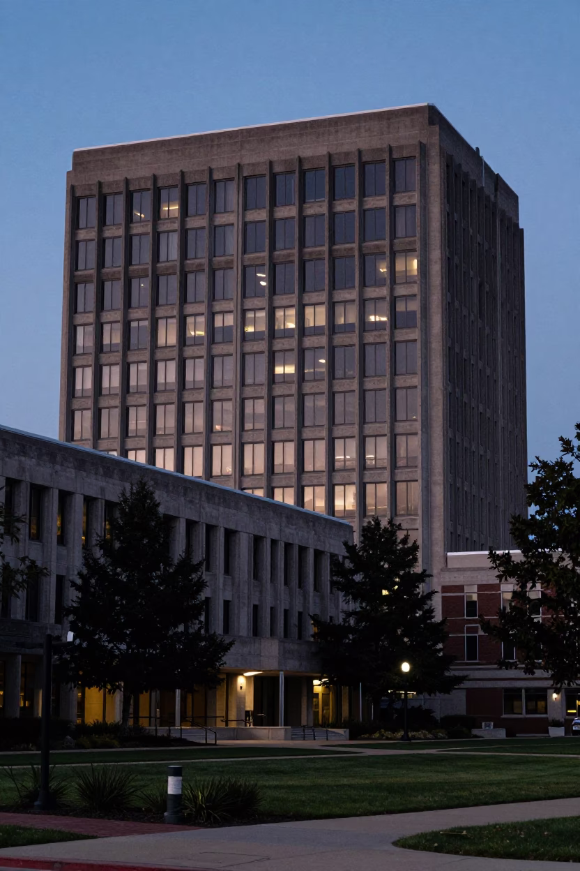 Campus in Nashville Tennessee at Twilight in in Nashville, Tennessee, United States