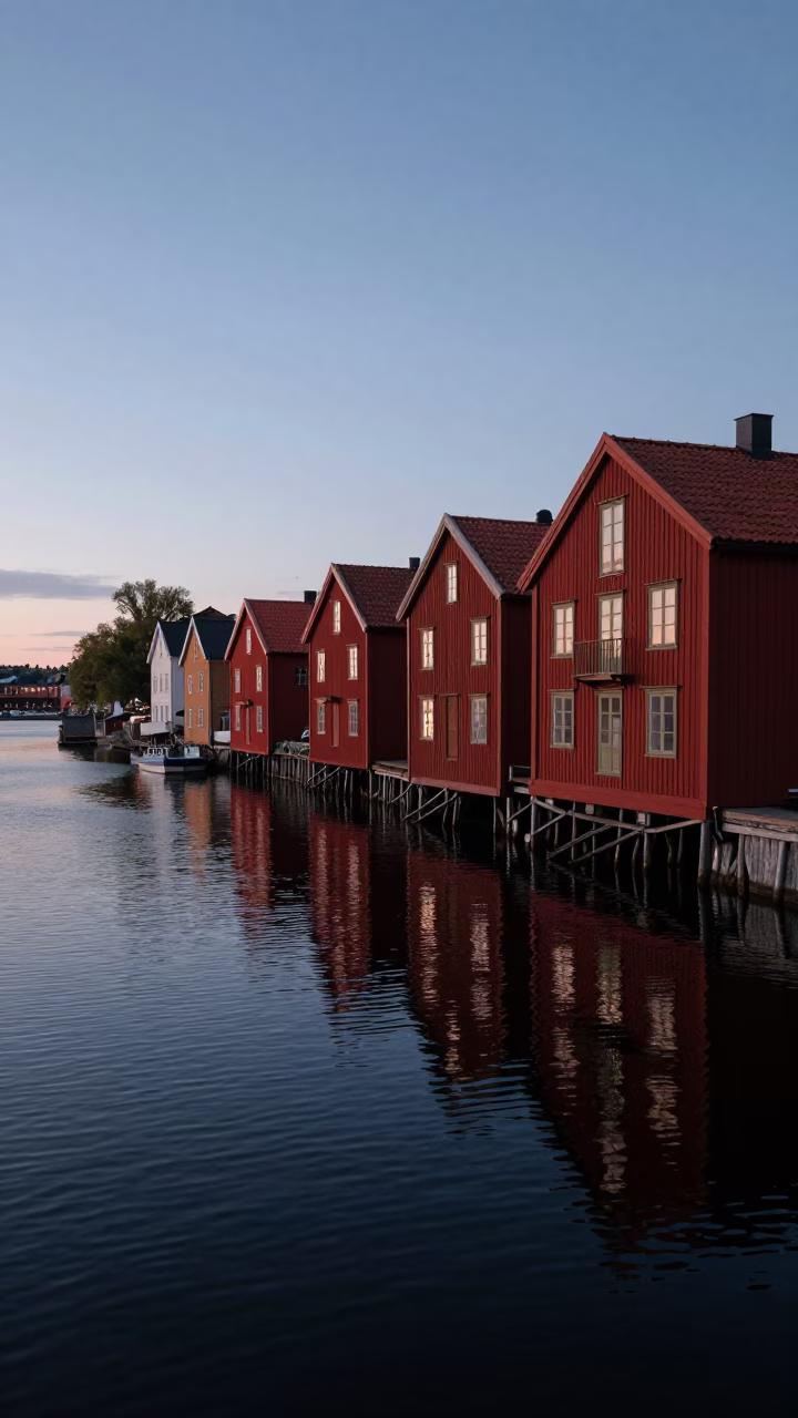 Canal at Twilight in Stockholm Sweden in in Stockholm, Sweden