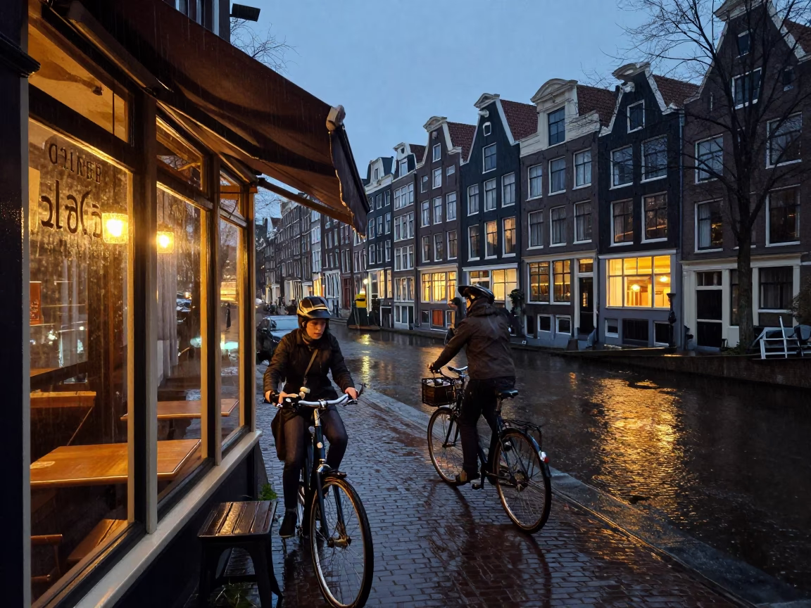 Canal Café in Amsterdam in in Amsterdam, Netherlands