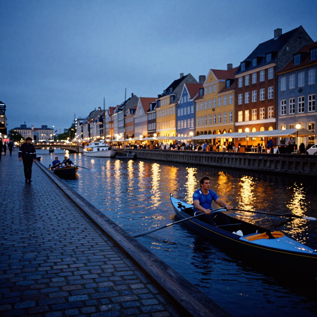 Canal Edge in Copenhagen in in Copenhagen, Denmark