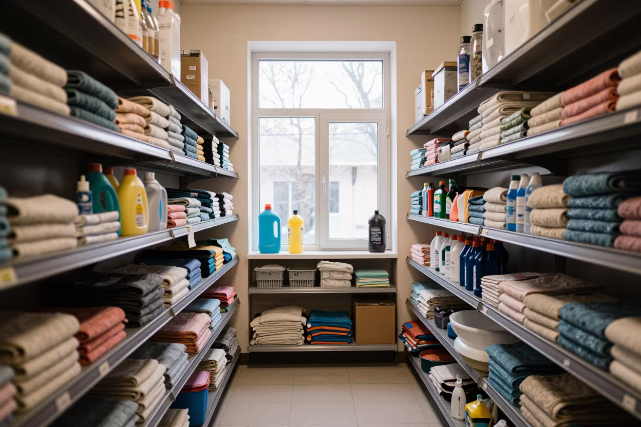 Canary Laundry Shelf in Plovdiv Pet Store in inside a pet store aisle in Plovdiv