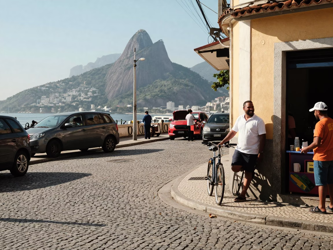 Candid Afternoon Street Scene in Rio De Janeiro Brazil in in Rio de Janeiro, Brazil