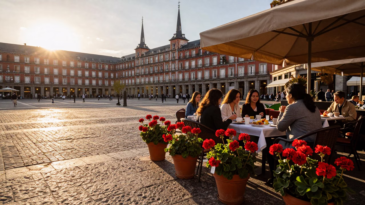 Candid Breakfast in Madrid in in Madrid, Spain