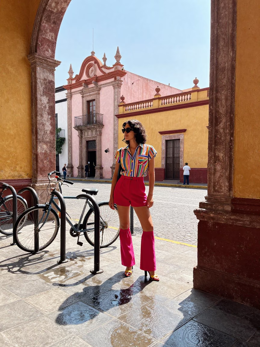 Candid Moment in Guadalajara at Bright Midmorning Light in in Guadalajara, Mexico