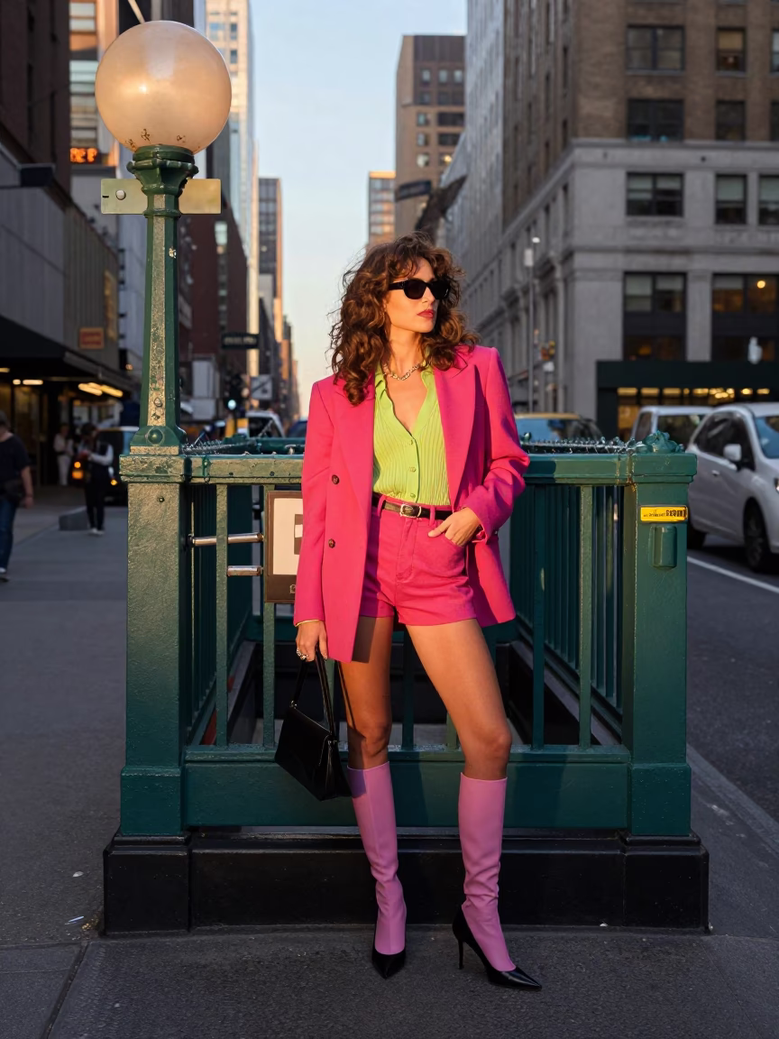Candid Moment in New York at Sunset Light in in New York, New York, United States