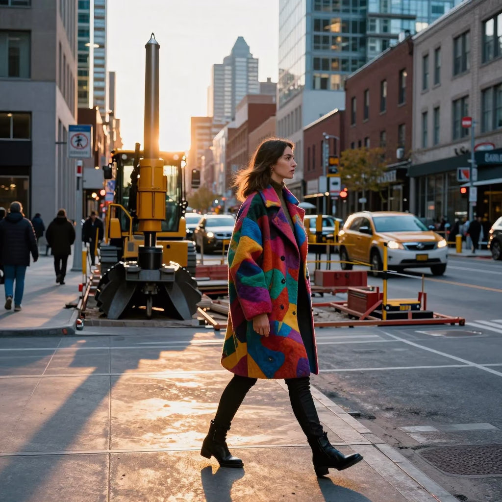 Candid Moment in Toronto at As First Light Reaches The Scene in in Toronto, Ontario, Canada