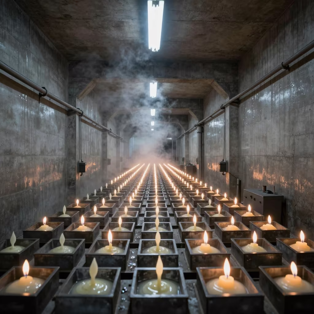 Candle Factory Inside Grain Elevator Gwangju Midnight in inside a grain elevator near Gwangju