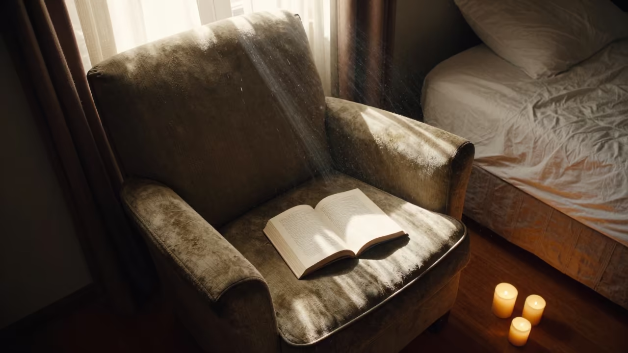 Candlelit Bedroom Armchair Near Tinaquillo in in a candlelit bedroom near Tinaquillo