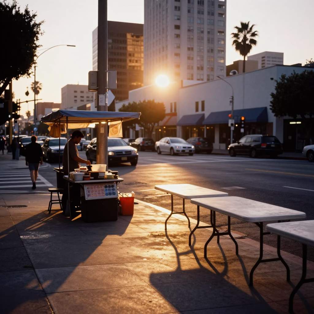 Canister in Los Angeles at Sunset Light in in Los Angeles, California, United States