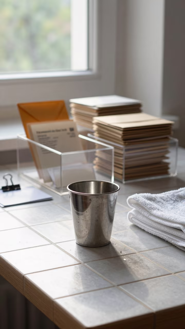 Canopy Stake Cup Prep Room Vienna Adoption in inside an adoption room in Naschmarkt, Vienna